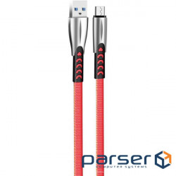Date cable USB 2.0 AM to Micro 5P 1.0m zinc alloy red ColorWay (CW-CBUM011-RD)