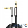 Кабель AUX звуковий, 3.5 мм (M) - 3.5 мм (M), 2 м, Black, Ugreen AV119, кутовий роз"єм (10599_AV119)
