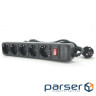 Power supply filter 3 m Merlion B530P, 5 розеток, сечение 3х0,75мм, черный, пакет
