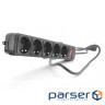 Power supply filter 3 m Merlion B530P, 5 розеток, сечение 3х0,75мм, черный, пакет