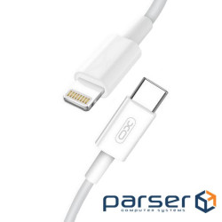 Кабель XO NB113 18W PD USB-C-Lightning, (M/M), 2A 1м White (6920680863846)