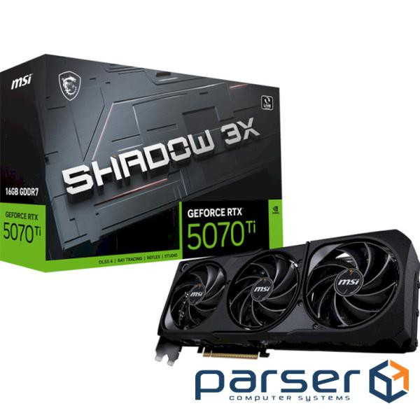 Відеокарта MSI GeForce RTX 5070 Ti 16G Shadow 3X