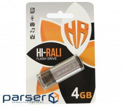 Флеш-накопичувач Hi-Rali 4 GB Stark Series Silver (HI-4GBSTSL)