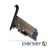 Aдаптер AXAGON PCEM2-D PCIe NVMe+SATA M.2 adapter