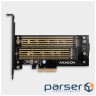 Aдаптер AXAGON PCEM2-D PCIe NVMe+SATA M.2 adapter