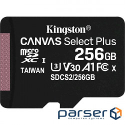 Memory card KINGSTON microSDXC Canvas Select Plus 256GB UHS-I U3 V30 A1 Class 10 (S (SDCS2/256GBSP)