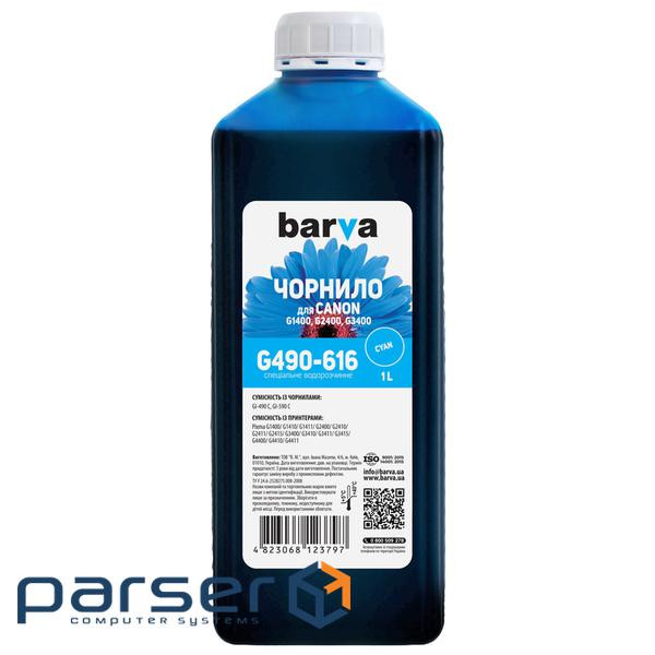 Чорнило Barva CANON GI-490 1л CYAN (G490-616)