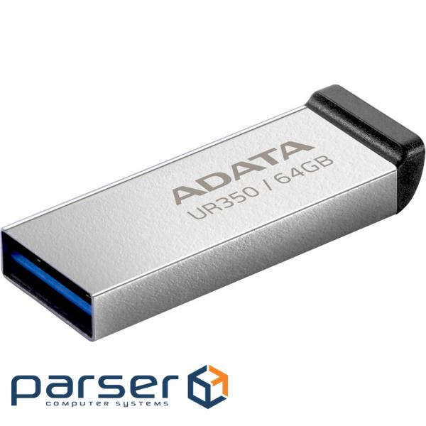 Флешка ADATA UR350 64GB Silver/Black (UR350-64G-RSR/BK)
