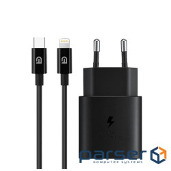 Зарядний пристрій Armorstandart AR-TA800 25W USB-C + cable USB-C to Lightning black (ARM77721)