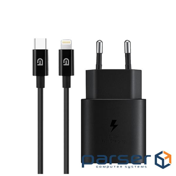 Зарядний пристрій Armorstandart AR-TA800 25W USB-C + cable USB-C to Lightning black (ARM77721)