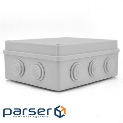 Коробка розподільна зовнішня YOSO 200x155x80 IP65 колір білий, 10 отворів, соски в комплекті (14106)
