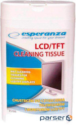 Засіб для чищення LCD/Tft Wet Screen Cleaning Tiss ues ESPERANZA Wet Cleaning Tissues ES106