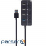 USB hub with switches GEMBIRD UHB-U3P1U2P3P-01