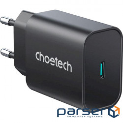 Зарядний пристрій CHOETECH PD6003 25W USB-C PD3.0, QC3.0 Wall Charger Black