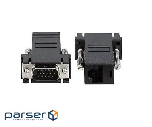 Перехідник VGA 15M --> RJ45 F (CAT5, CAT6) (B00194) VGA 15M --> RJ45 F (CAT5, CAT6) (B00194)