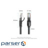 Патч-корд 10м, UTP cat 6 RJ-45 black Vention (IBEBL)