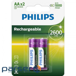 Battery PHILIPS MultiLife AA 2600mAh 2pcs/pack (R6/AA MULTILIFE 2600/B2)