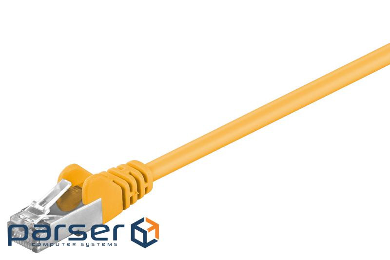 Патч-корд фольгований RJ45 FTP5e 15.0m, patch AWG26 D=5.5mm Gold Protect, жовтий (75.05.0866-5)