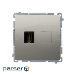 Розетка Basic 1xHDMI, сатин (BMGHDMI.01/29)