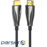 Кабель HDMI M - M, 15.0 м, V2.1, Optical 8K 60Гц 48Gbps Dolby 7.1 TPE Black Zinc Alloy Venti (ALBBN)