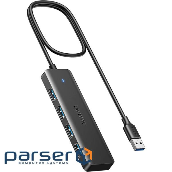 Хаб USB 3.0 -> 4хUSB 3.0 Hub 1.0 м кабель Space Gray CM219 Ugreen (35574)