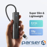Хаб USB 3.0 -> 4хUSB 3.0 Hub 1.0 м кабель Space Gray CM219 Ugreen (35574)