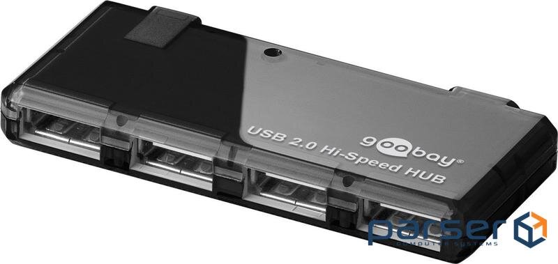 Equipment adapter Goobay USB2.0 A 1x4 (HUB), Pas SlimLine Black (75.09.5670-1)