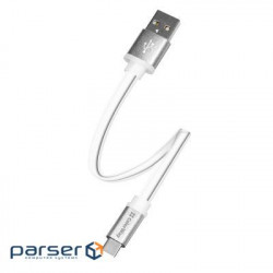 Date cable USB 2.0 AM to Type-C 0.25m white ColorWay (CW-CBUC001-WH)