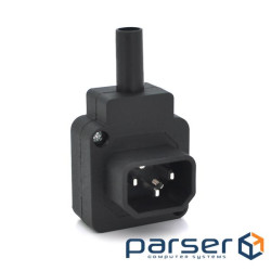 Триконтактний роз&apos,єм IEC320 C14 (кутовий 90&deg;) тато, 250V, 10A, під (YT-IEC320 / AC02А) )