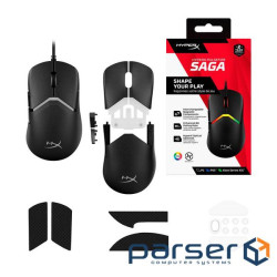 Миша HyperX Pulsefire SAGA, RGB, USB-A, чорний (A2PB3AA)