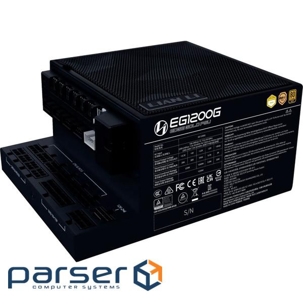 Блок живлення Lian Li EDGE GOLD 1200W Black with Hub, EU Cord (G9P.EG1200G.BH00.EU)