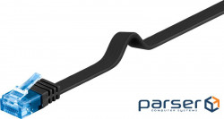 Патч-корд неекранованій RJ45 UTP6a 1.0m,patch AWG30 Flat OD 1.5x6.0mm,чорний (75.09.6312-10)