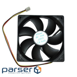 Вентилятор Atcom ATcool 12025, 80х80х25мм, 3-pin, черный (10498)