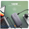 Концентратор AXAGON USB-C 12-in-1 HDMI + DisplayPort + RJ45 1000Mbps + PD100W aluminum gray (HMC-12GM2)