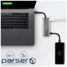Концентратор AXAGON USB-C to 2xUSB-A + 2xUSB-C + HDMI 0.13m gray (HMC-5G2)