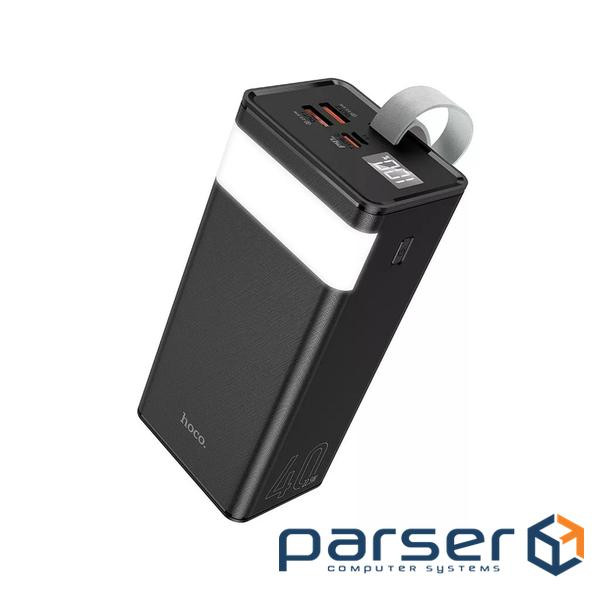 Батарея універсальна HOCO 40000mAh Powermaster PD/20W, QC/22.5W, Lamp, Black (J86 / 714737)