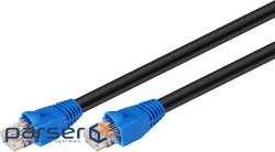 Патч-корд неекранованій RJ45 UTP6 20.0m, solid AWG24 2xJacket Outdoor, чорний (75.09.4392-1)