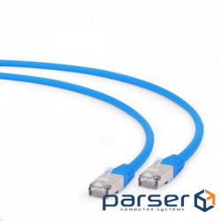 1m patch cord Cablexpert SFTP, Синий, 1 м, 6 cat. (PP6A-LSZHCU-B-1M)