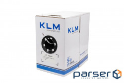 Кабель KLM UTP 4Pх0.5 PVC CCA W 305m (білий) ) (KLM (KLM CAT5E (UTP Solid) 4 pair. 0,50mm  CCA INDOOR)