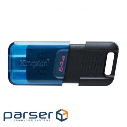 Flash drive USB3.2 64GB Type-C Kingston DataTraveler 80 M Blue/Black (DT80M/64GB)