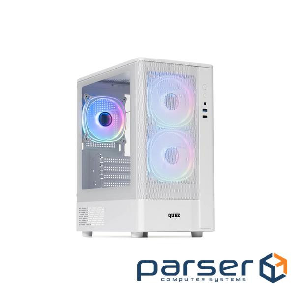 Корпус QUBE Geon ARGB White (GEON_GWNU3)
