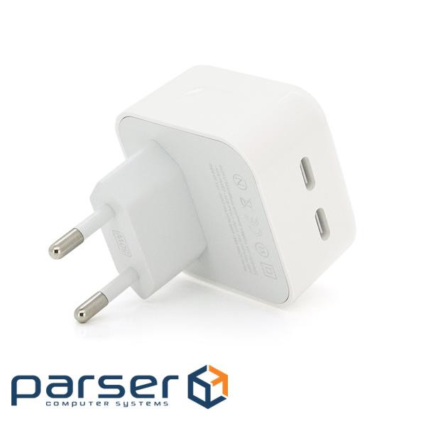 СЗУ NX 110-240V Original, 2xType C, 50W, White, Box (NX-2xType C / 50-Bx)