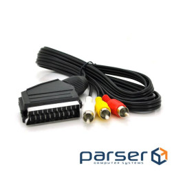 Кабель Merlion (TT-SCART(M)-3RCA(M)-1.2/00023) SCART-3RCA, 1.2м , Black