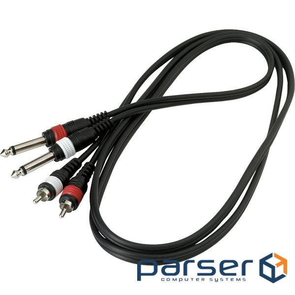 Інсертний кабель RockCable Patch Cable - 2 x RCA to 2 x TS Jack (1.5m) (RCL 20932 D4)