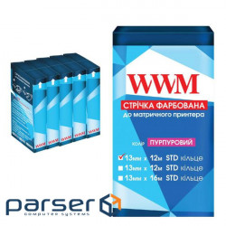 Стрічка до принтерів 13мм х 12м STD к. Purple*5шт WWM (R13.12SP5)