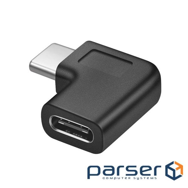 Перехідник обладнання USB Type-C M/F (адаптер),(USB3.2Gen2) 90ёвбік 10Gbps,чорний (62.09.8100-1) (62.09.8100-1)
