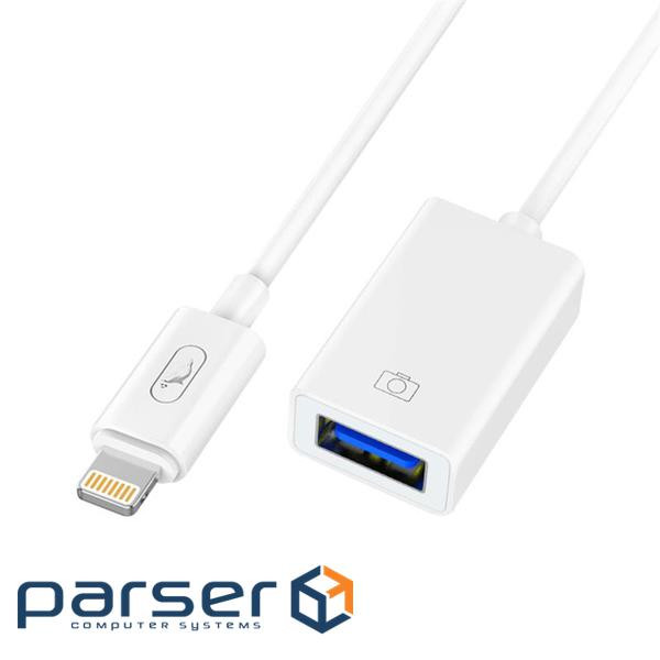 Перехідник SkyDolphin OT01 Lightning - USB (M/F) White (ADPT-00028)