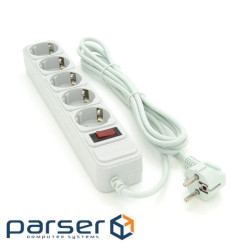 Сітковий підовжувач Maxxter SP5, 220В 10А, 5 розеток, 3 м , Gray, Q30 (MSP5-G-10G)