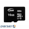 Карта пам'яті TEAM microSDHC 16GB UHS-I Class 10 + SD-adapter (TUSDH16GCL10U03)