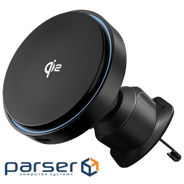 Автоутримувач з бездротовою зарядкою Proove Light Circle Qi2 15W metal gray (WHLC15010002)